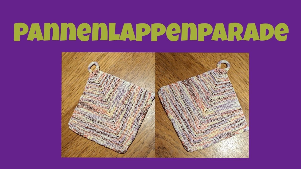 Pannenlappenparade januari: gebreide pannenlap met I-cord rand LEES DE BESCHRIJVING BIJ DEZE VIDEO!!