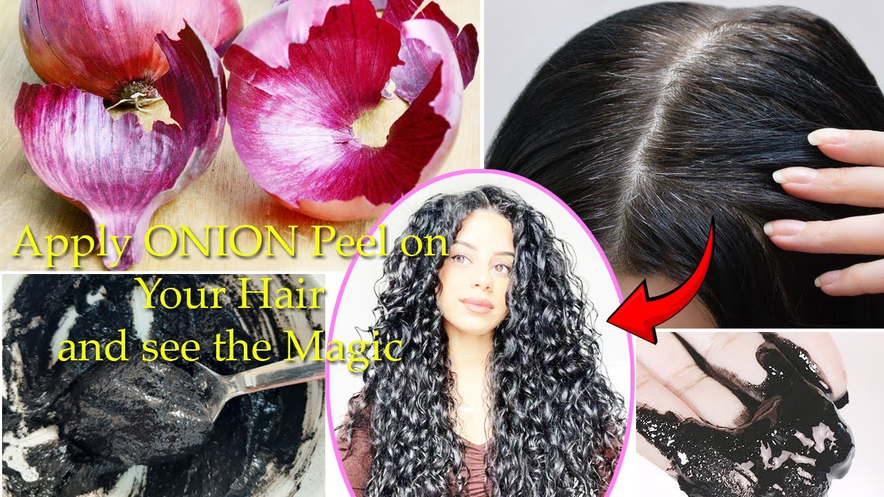 Onion Peels Dye For Premature Grey Hair / Apply ONION Peel on Your Hair and see the Magic / HAIR DYE