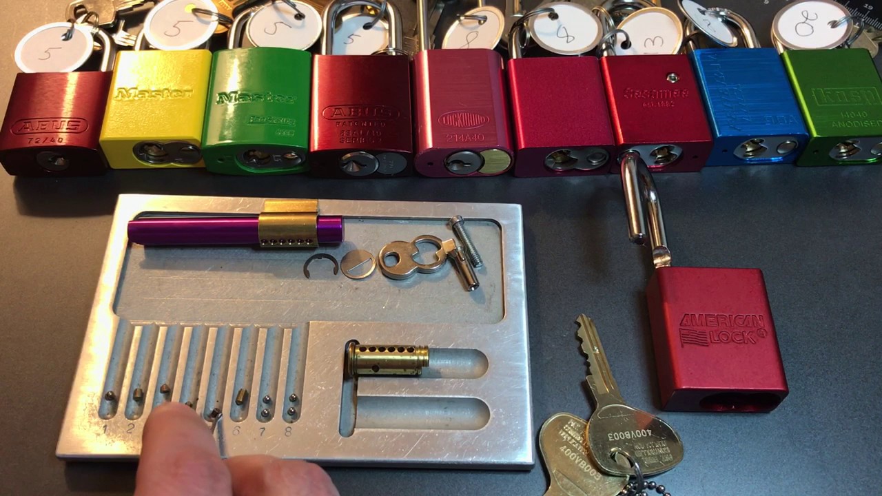 [328] 40mmAL Series:  American Lock 1100 (Edge Keyway) Picked and Gutted