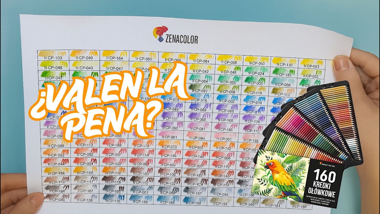🎨 Swatch y Reseña: Lápices de Colores Zenacolor 160 Colores 🖍️