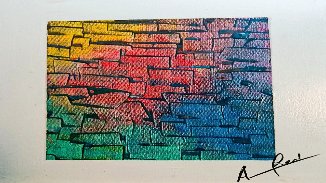 Abstract Art |  Let's Paint an Acrylic Painting Called The Wall