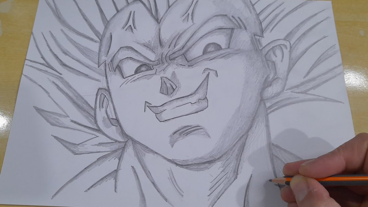 FACIL DE DESENHAR COMO DESENHAR o VEGETA SUPER SAYAJIN passo a passo