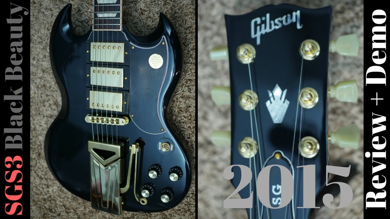 The Classiest Modern SG | 2015 Gibson SGS3 Black Beauty with Side Pull Vibrola Tremolo Unit