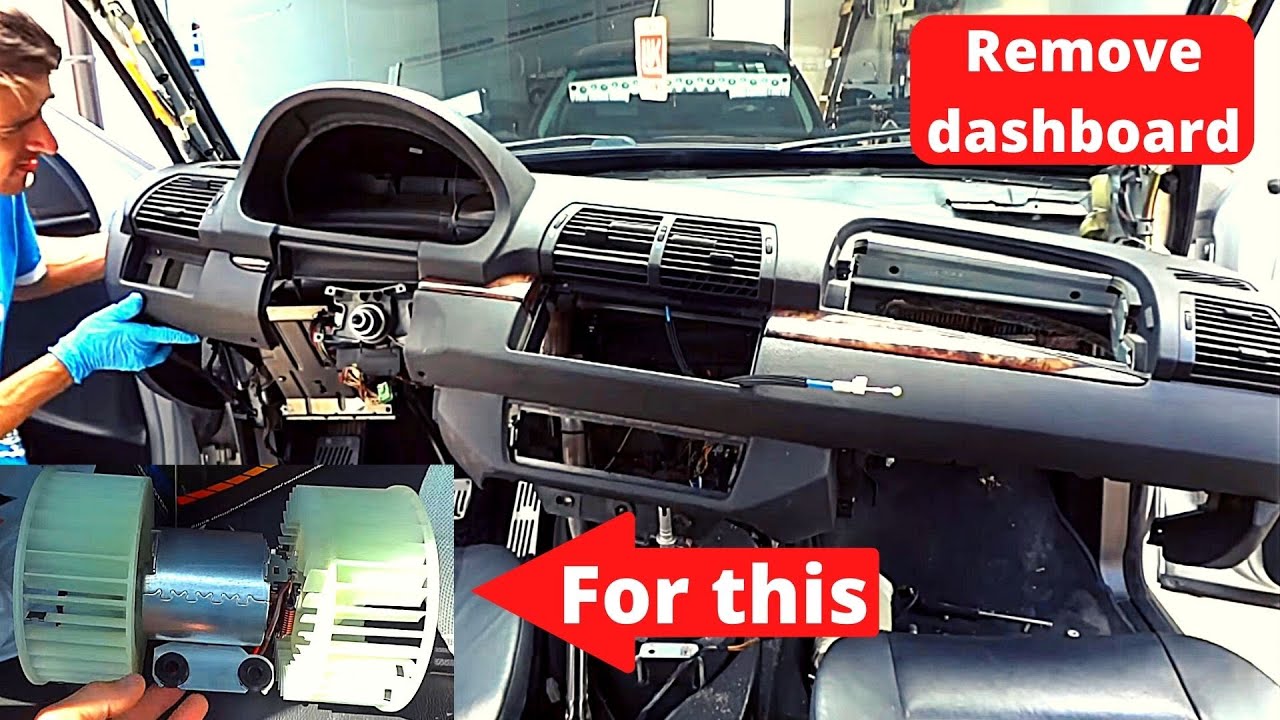 BMW X5 e53  Dashboard removal for A/C blower replace