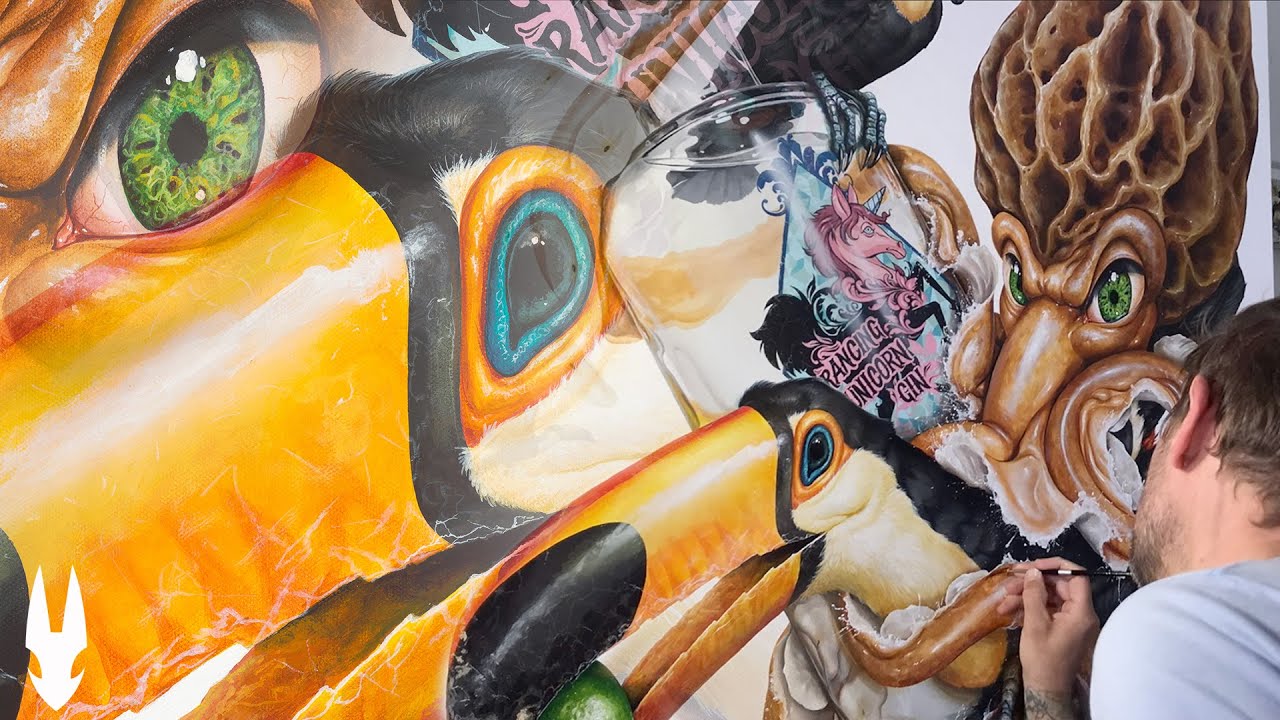Time-Lapse Custom  Acrylic Painting Video of my newest Octopus in 