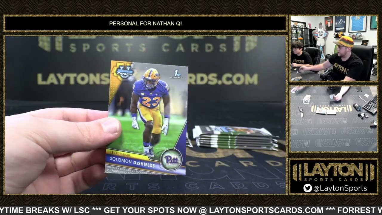 2023 BOWMAN CHROME U FOOTBALL 1 BOX BREAK FOR NATHAN Q