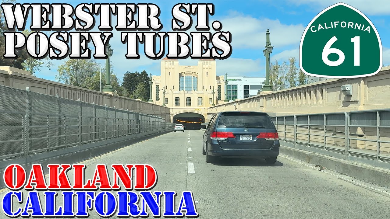 Webster Street and Posey Tube Tunnels Underwater - Oakland - California - 4K Infrastructure Drive