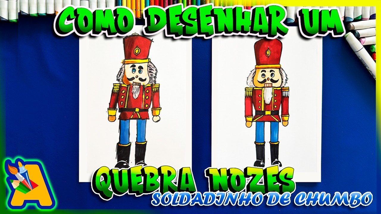 COMO EU E MEU FILHO DESENHAMOS O QUEBRA NOZES ( SODADINHO DE CHUMBO ) DE UMA MANEIRA RÁPIDA E FÁCIL