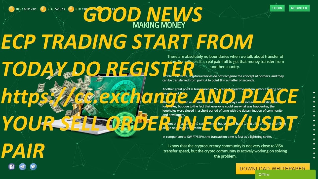 ECP TRADING START ON EXCHANGE  PRICE 1  ECP/USDT - 0.0001 $ PLACE YOUR SELL ORDER