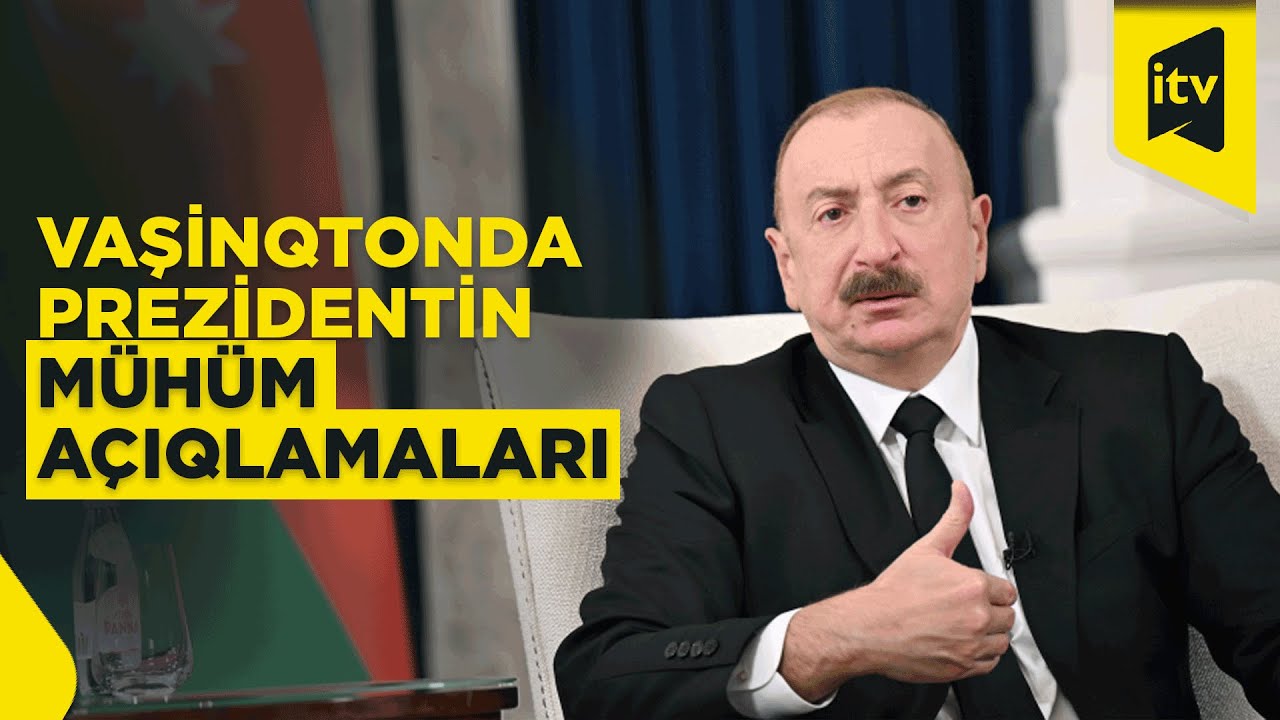 Preziden İlham Əliyev Vaşinqtonda brifinq keçirib