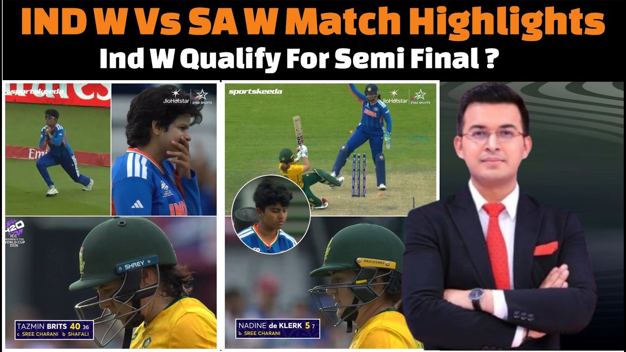India Women vs South Africa Women T20 World Cup 2026 complete highlights today.