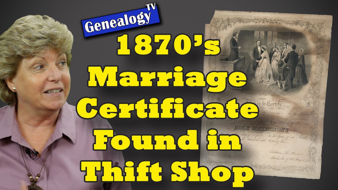 1870's Marriage Certificate Found in a North Carolina Thrift Shop: Returned to the Family