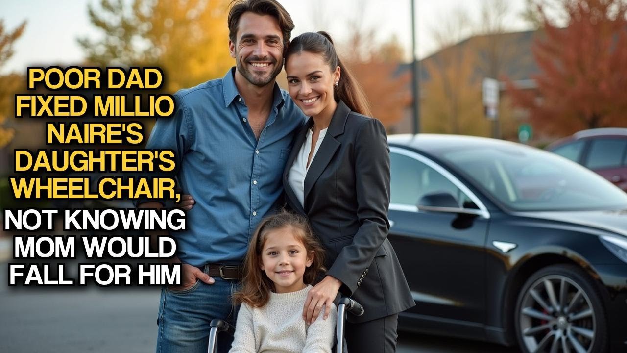 Poor Dad Fixed Millionaire's Daughter's Wheelchair, Not Knowing Mom Would Fall For Him