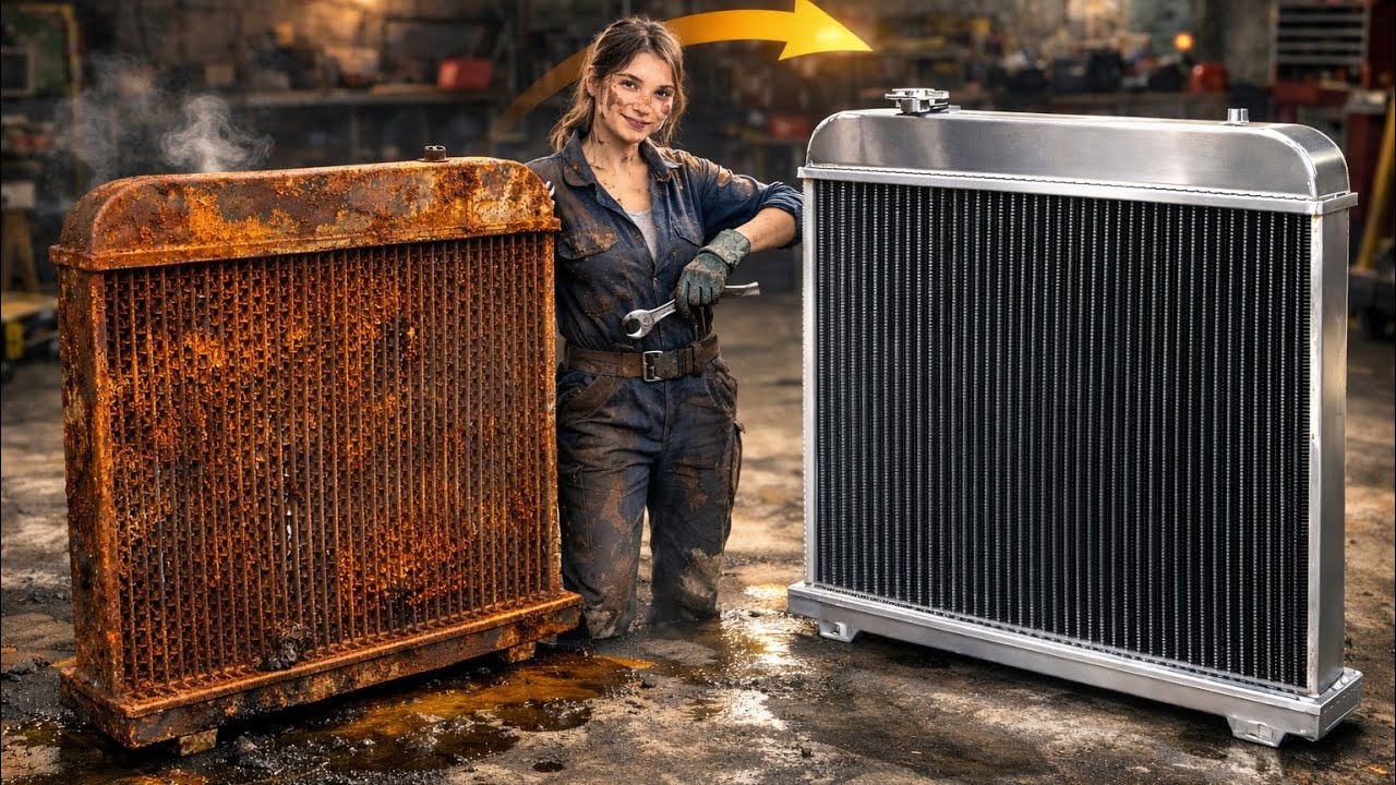 Completely Destroyed Radiator Rebuilt Like New | Full Restoration Process || RestoreX Garage