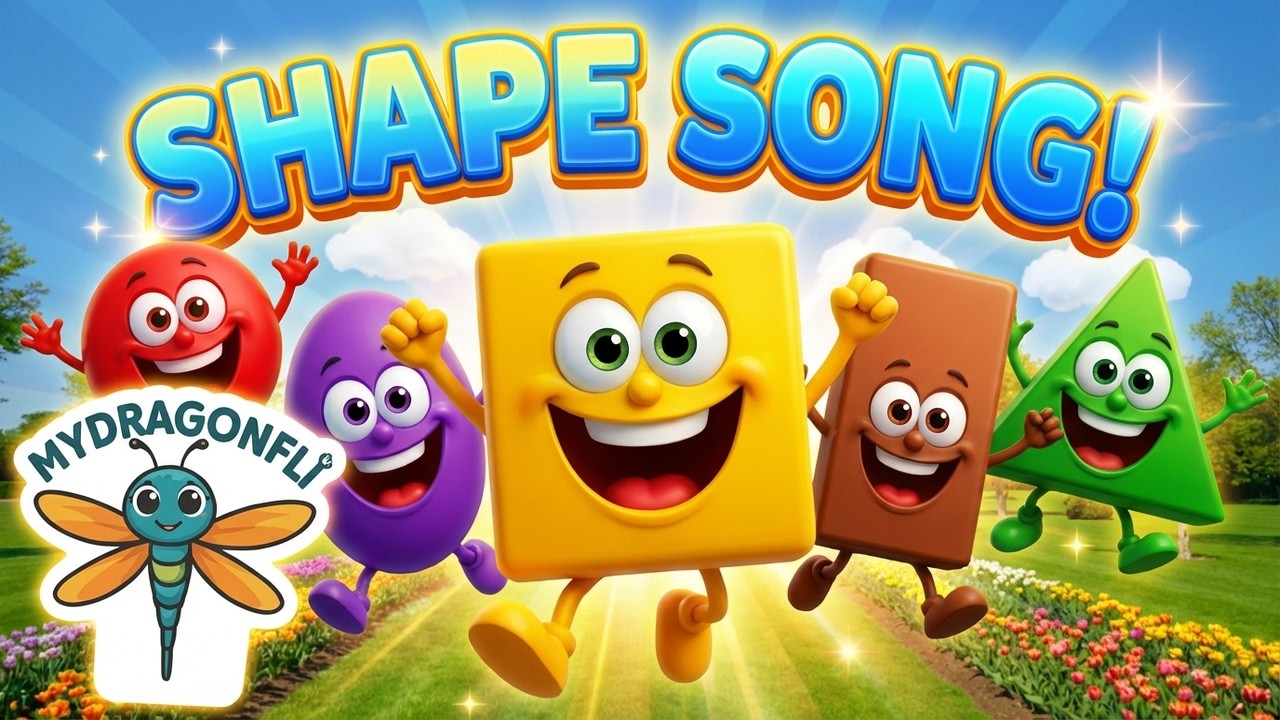 Shapes Song for Kids | Learn Circle, Square, Triangle, Rectangle & Oval!