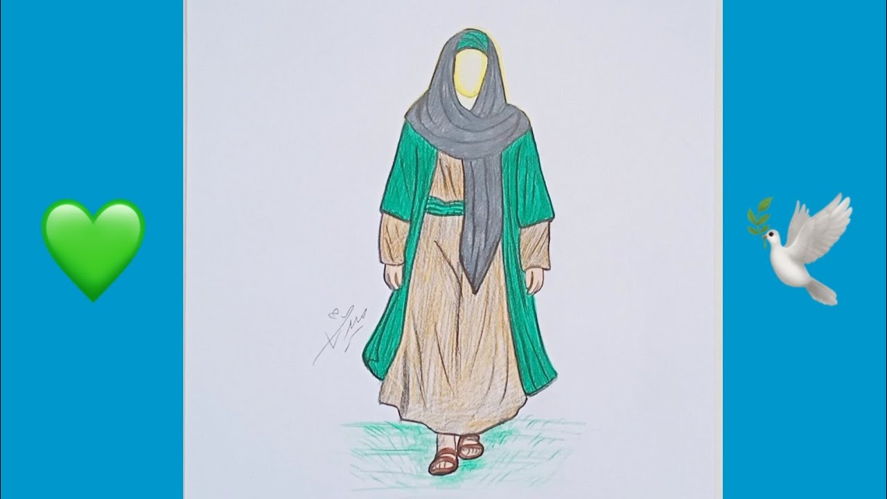 رسمة لذكرى مولد الامام علي الهادي عليه السلام 💚🕊
