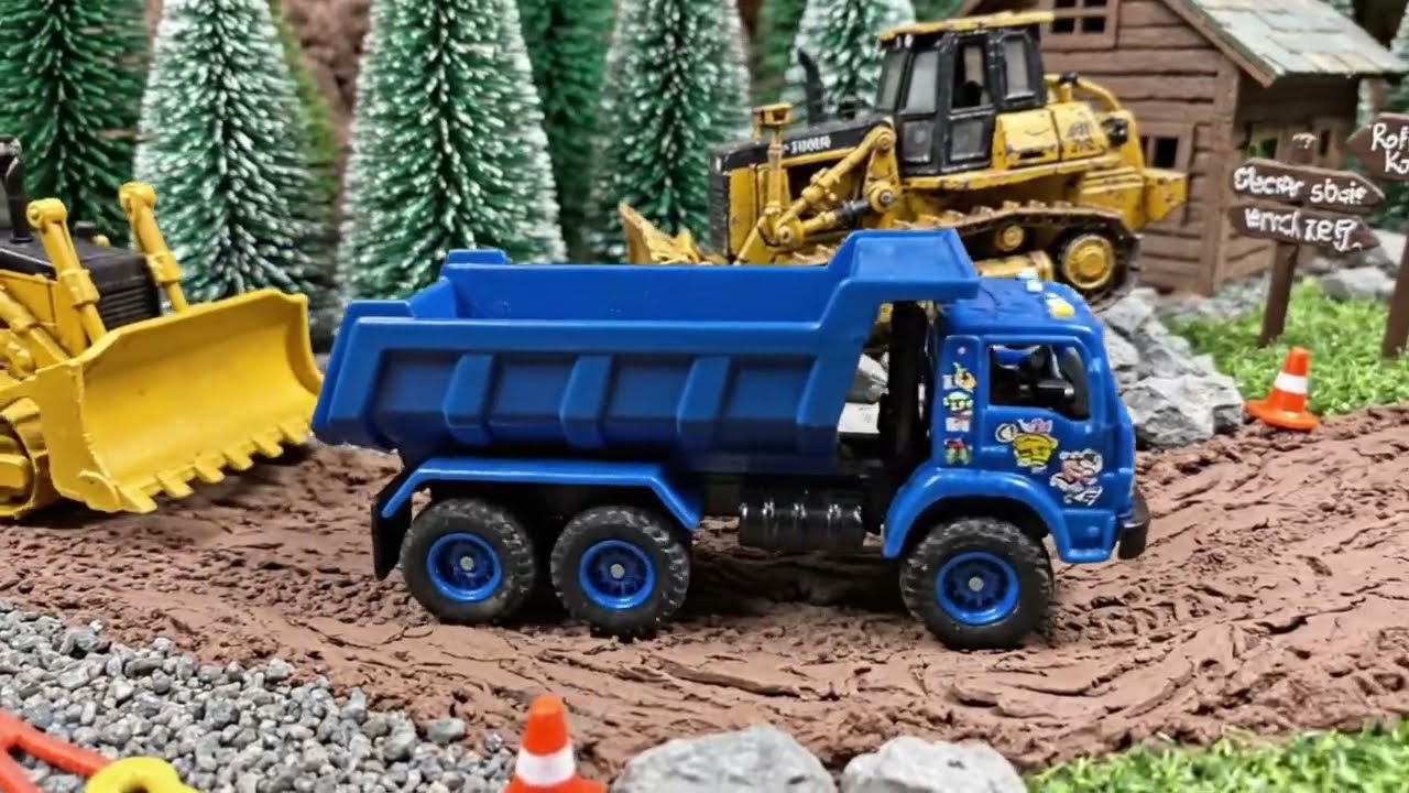 🏗 RC Worksite Action + Rapid Repair! Huina Excavator & Volvo Dump Truck Power Duo