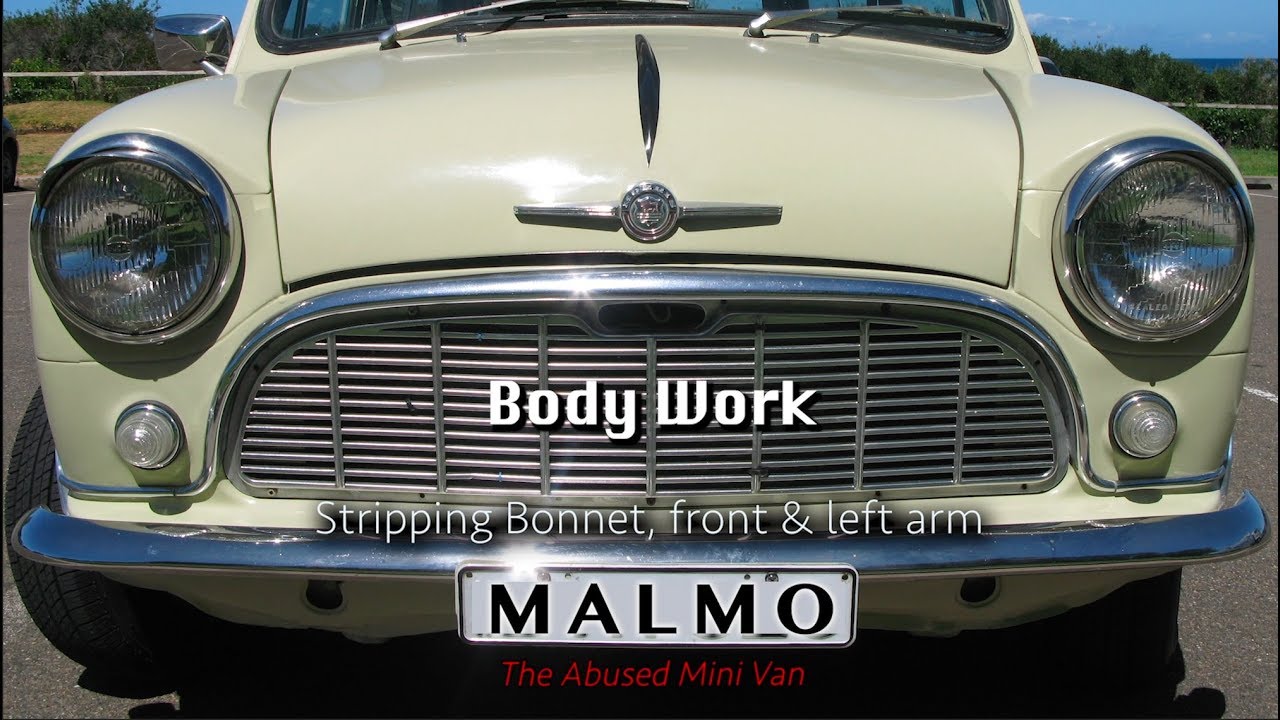 EP44 Classic Mini Bonnet and Seam Lead-loading | Classic Mini Van Restoration