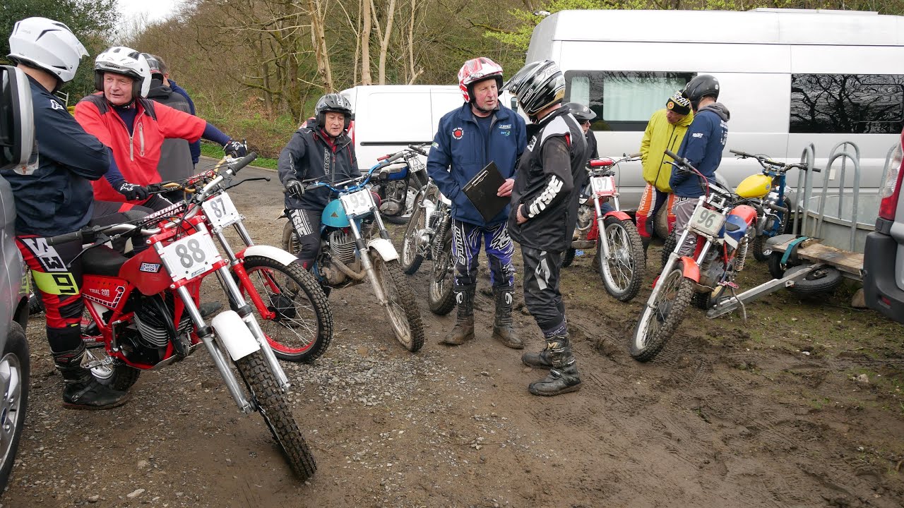 Red Rose Classic Motorcycle Trial 2024, April, Catlow Ford, Nelson, Lanc's.  SELECT HD. Vid + Photos
