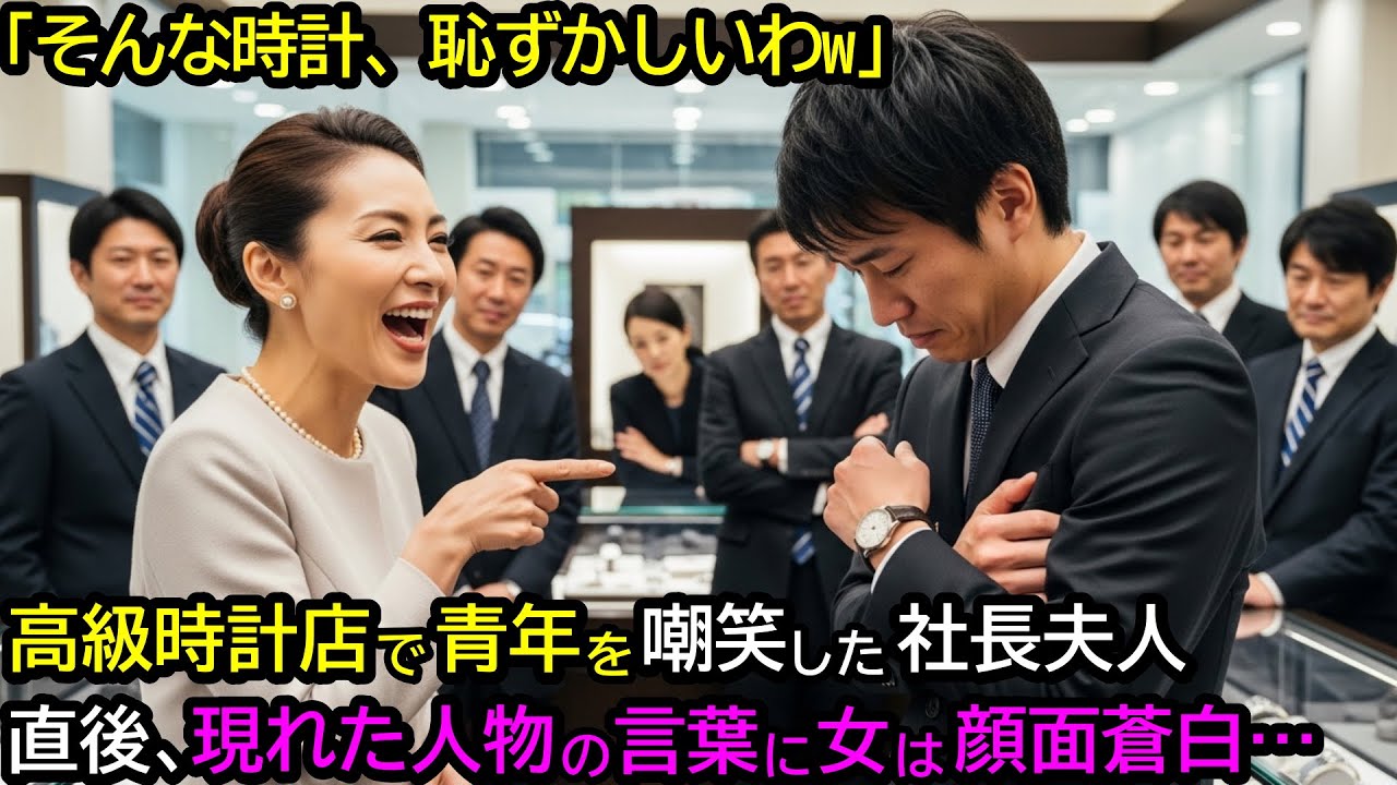 「そんな時計、恥ずかしいわw」高級時計店で青年を嘲笑した社長夫人。直後、現れた人物の言葉に女は顔面蒼白…