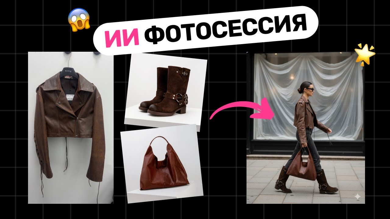 Как сделать ИИ-фотосессию с реальной одеждой | Бесплатный инструмент для fashion брендов