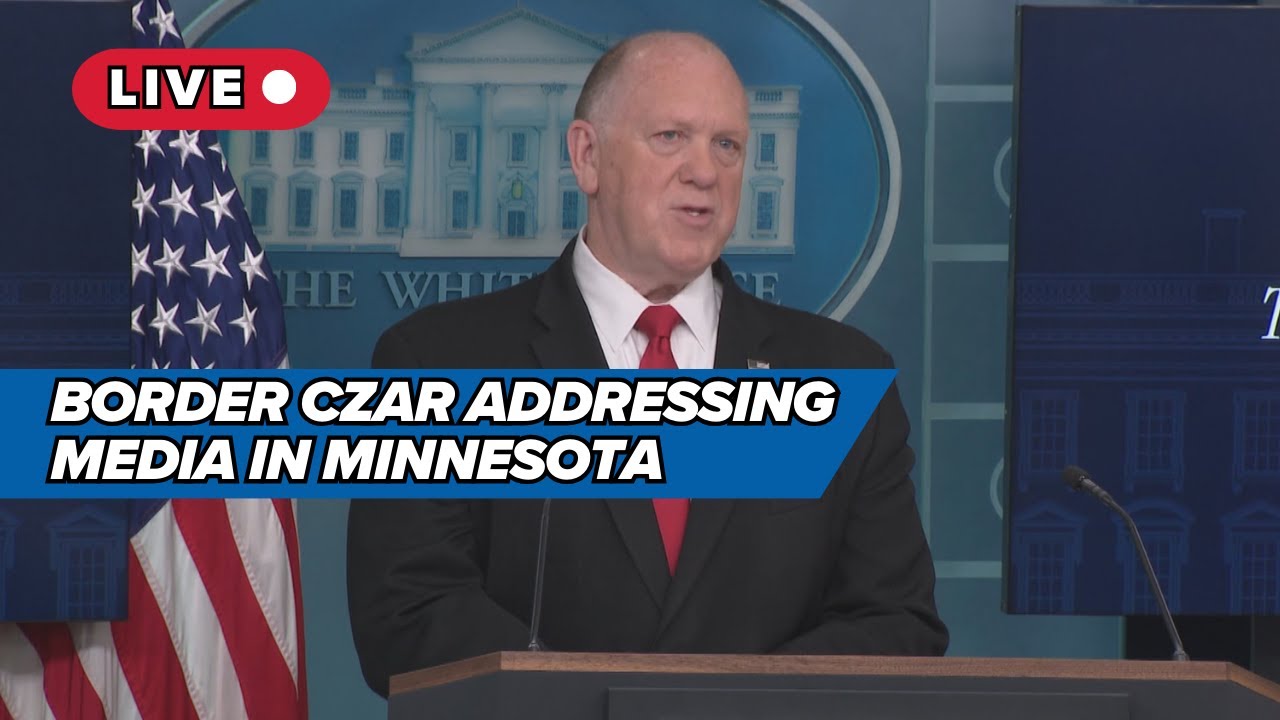 WATCH LIVE | U.S. Border czar Tom Homan addressing media for first time since arriving in Minnesota