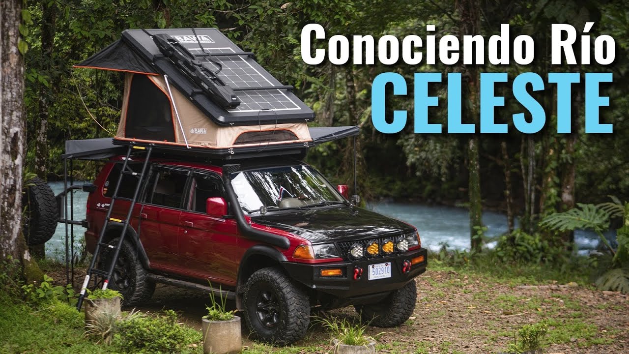 Overlanding a la orilla de Río Celeste, Costa Rica🤩👌🏼