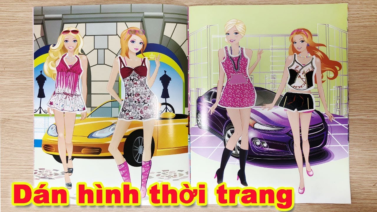 Dán hình thiết kế thời trang công chúa tập 1 - Sticker fashion princess - chị Chim Xinh