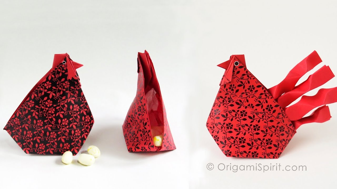 How to Fold an Origami Hen-Box - Gallina - Second Version