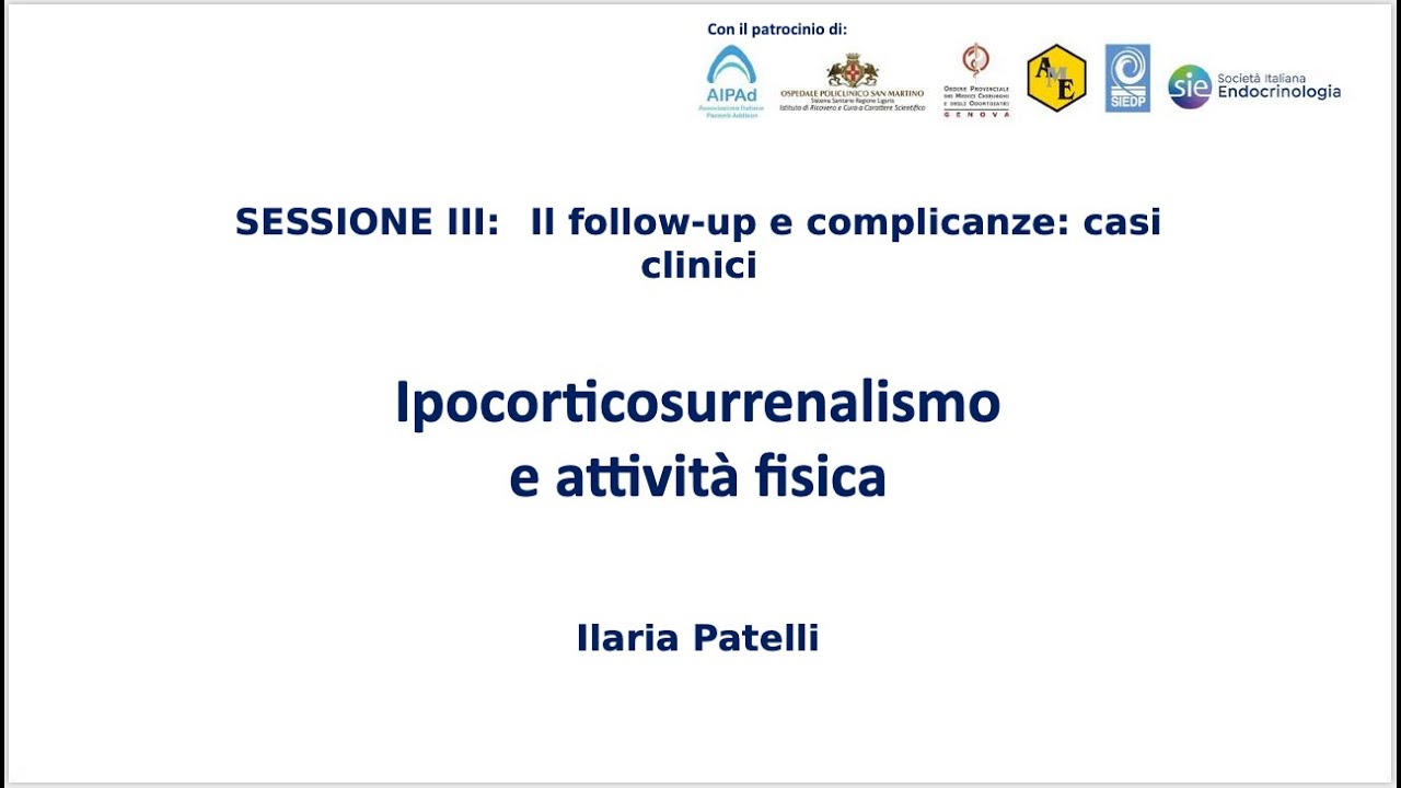 I. Patelli: Ipocorticosurrenalismo e attività fisica