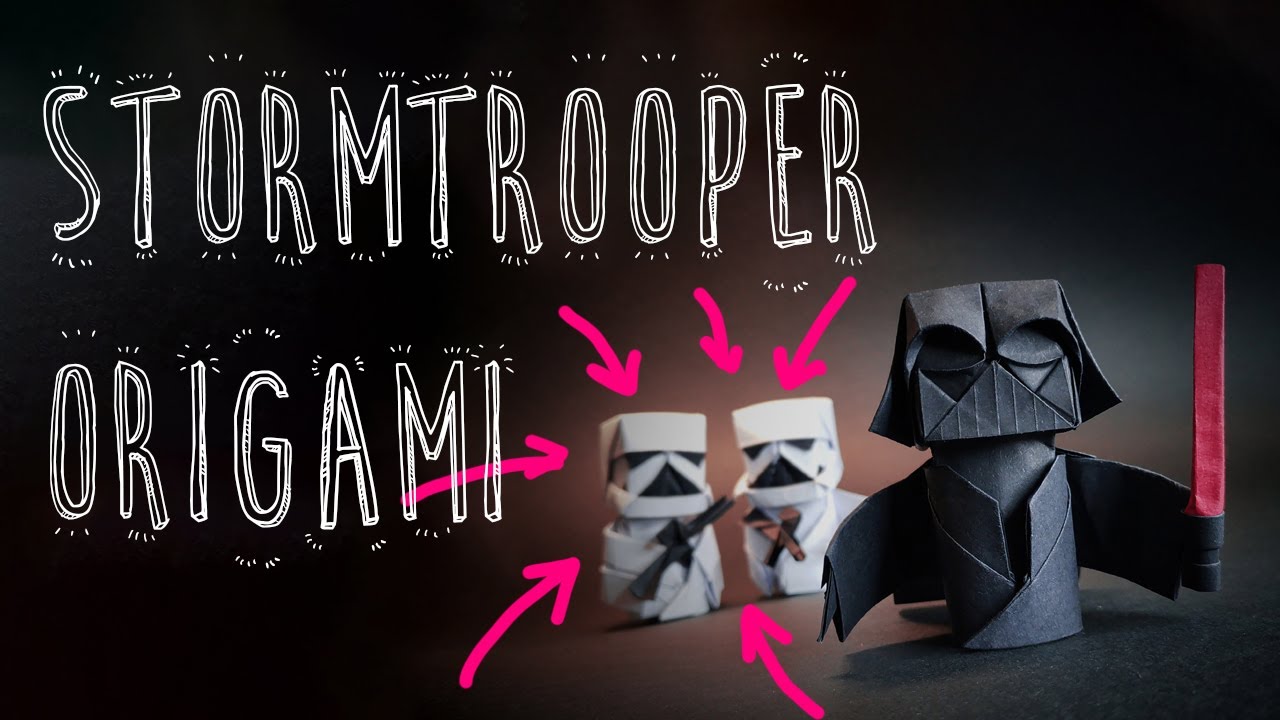 Origami stormtrooper finger pupper - modular - (Riccardo Foschi)