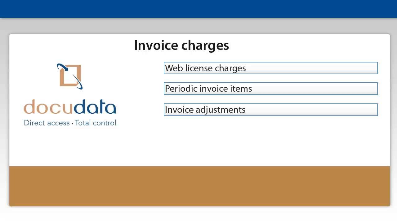 Configuring billing in EDCRC  invoice charges