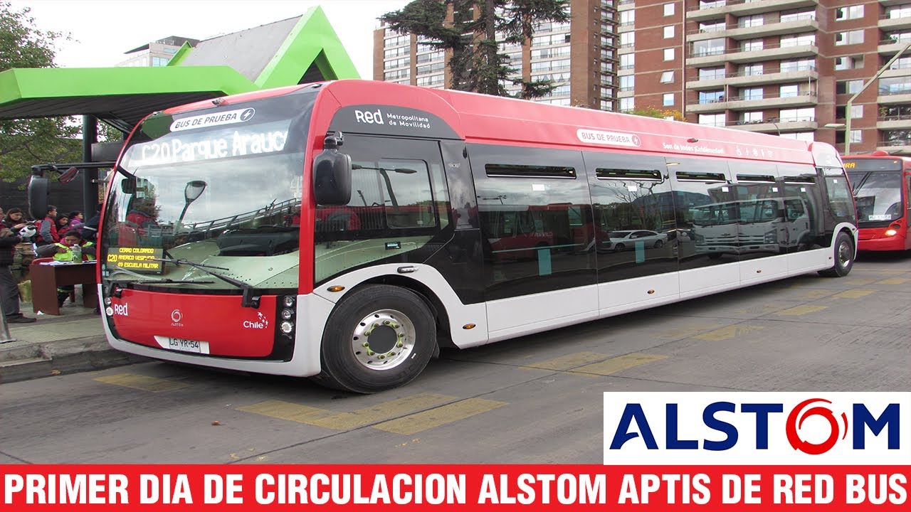 Red | Primer Dia de Circulación Bus Electrico Alstom Aptis de RedBus