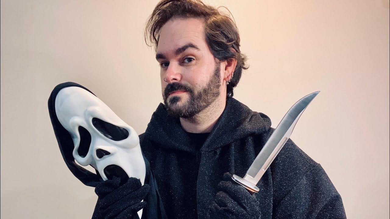 Replica Ghostface Costume! Talking about my Masks, robe, props and Voice Changers
