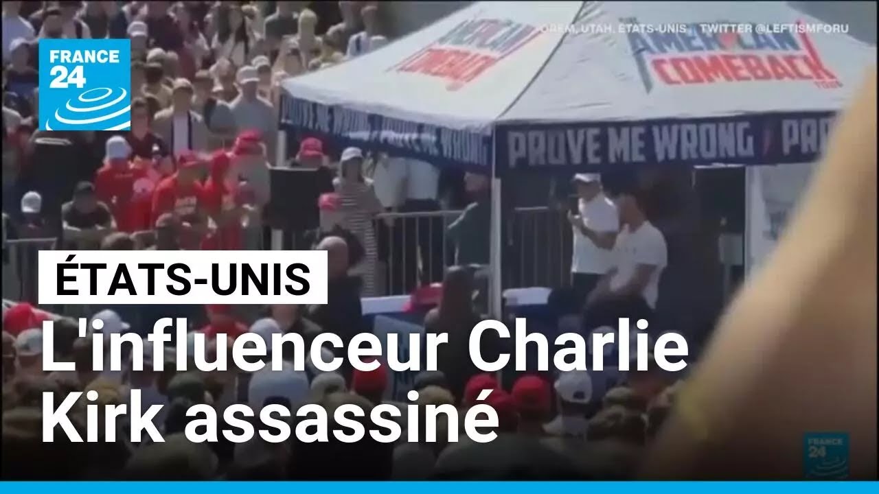 L'influenceur pro-Trump Charlie Kirk assassin&eacute; dans l'Utah &bull; FRANCE 24