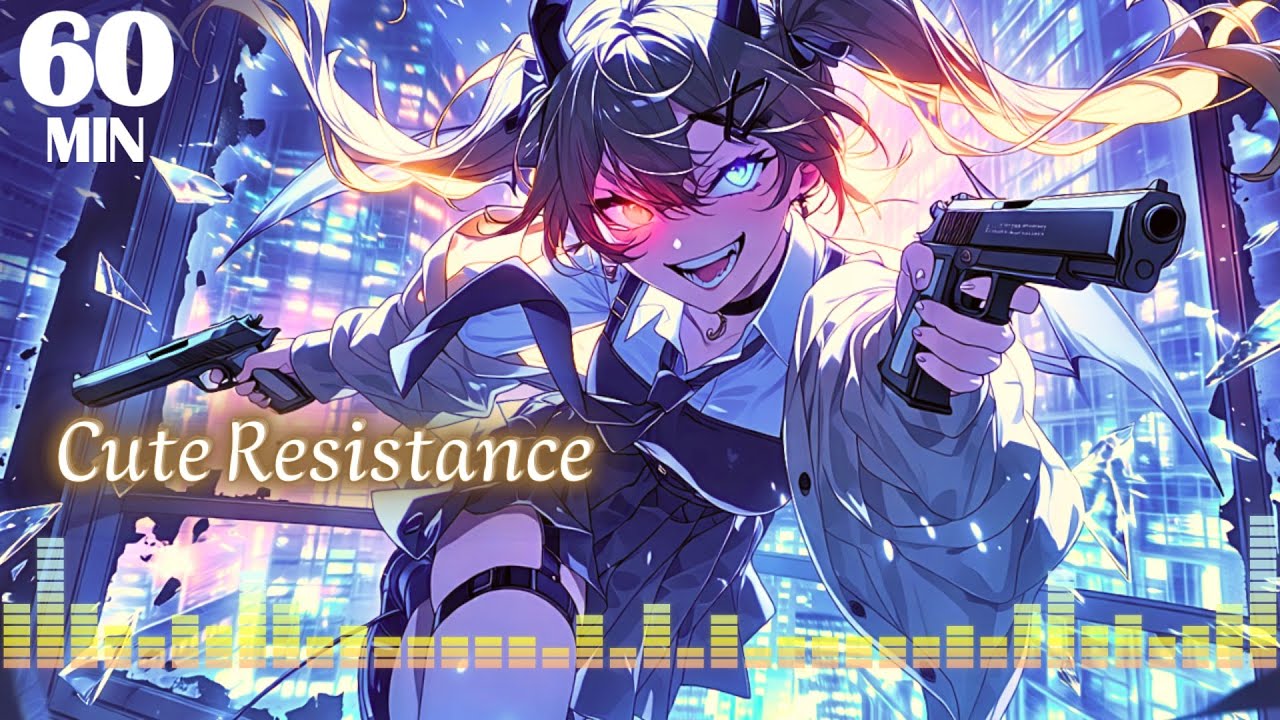 1 HOUR music | You Should’ve Run Faster. – Epic Cyberpunk / Anime Rock | Cute Resistance