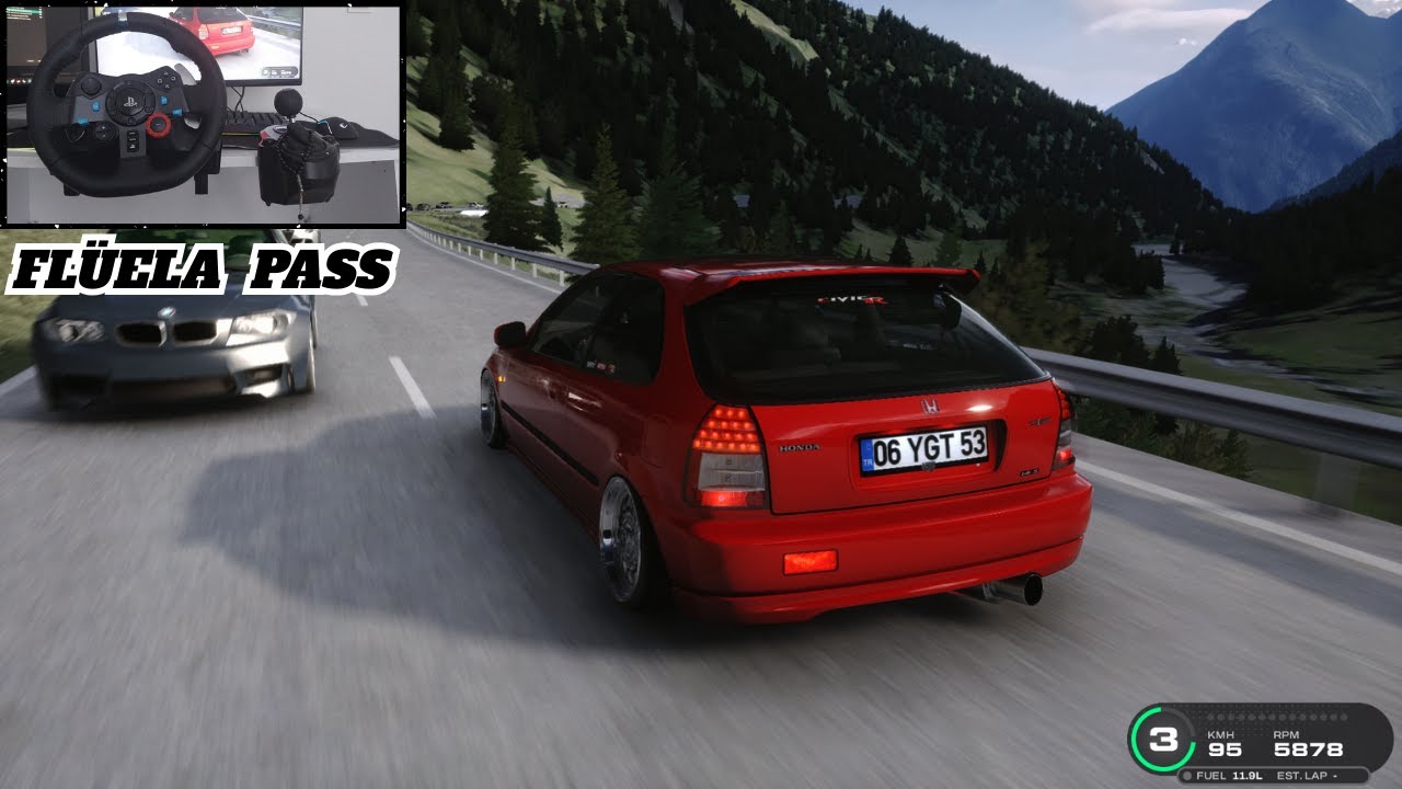 ASSETTO CORSA - FLÜELA PASS - HONDA CİVİC HATCHBACK 1.4İ S |  LOGITECH G29