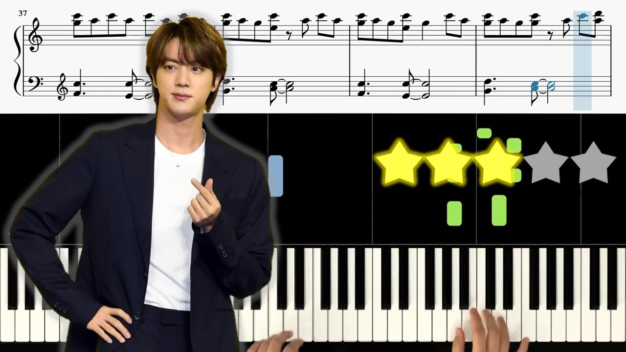 JIN (BTS) - Yours [JIRISAN, 지리산 OST Pt.4] 🎹《Piano Tutorial》 ★★★☆☆