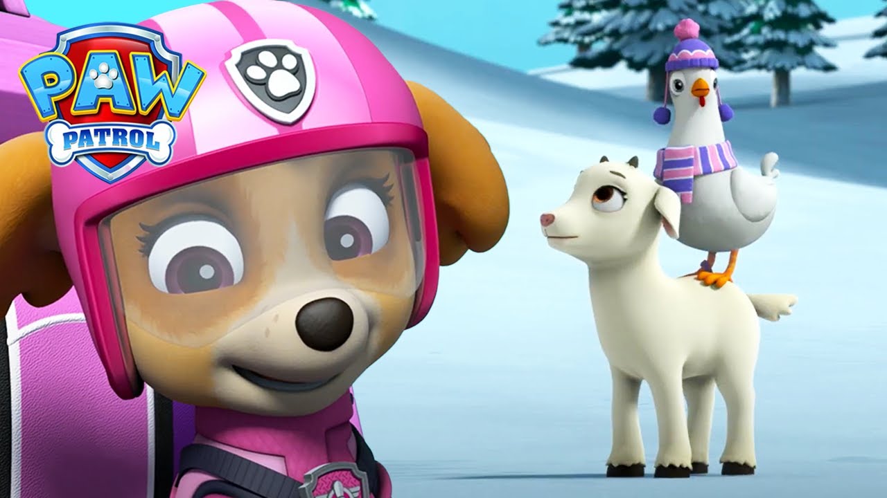Ultimativ redning! Skye flyver ned i en kl&oslash;ft for at redde Chickaletta! - PAW Patrol P&aring; Dansk