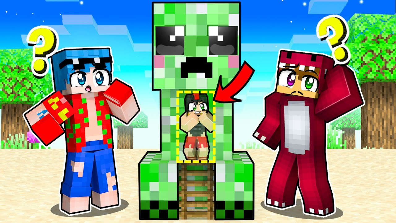 Me ESCONDÍ en LA BASE SECRETA de CREEPER 😱 EL ESCONDITE con LOS COMPAS en Minecraft