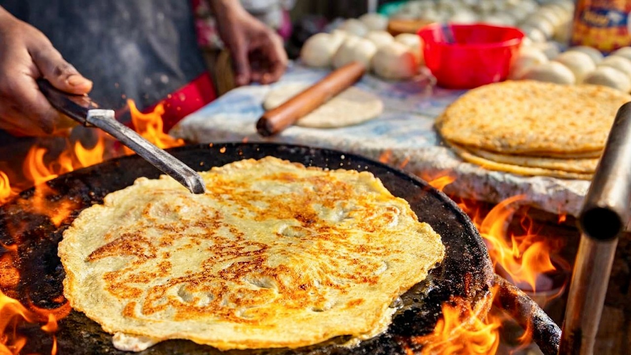 Street Food Chapati Recipe Cooking in Village | Fresh & Soft Flatbread