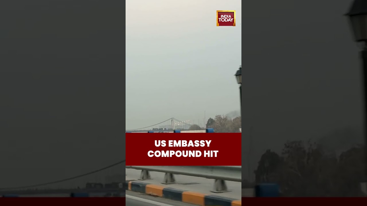 US VS Iran: US Embassy Compound Hit! Missile Strike Sparks Smoke & Fire Amid Rising Tensions