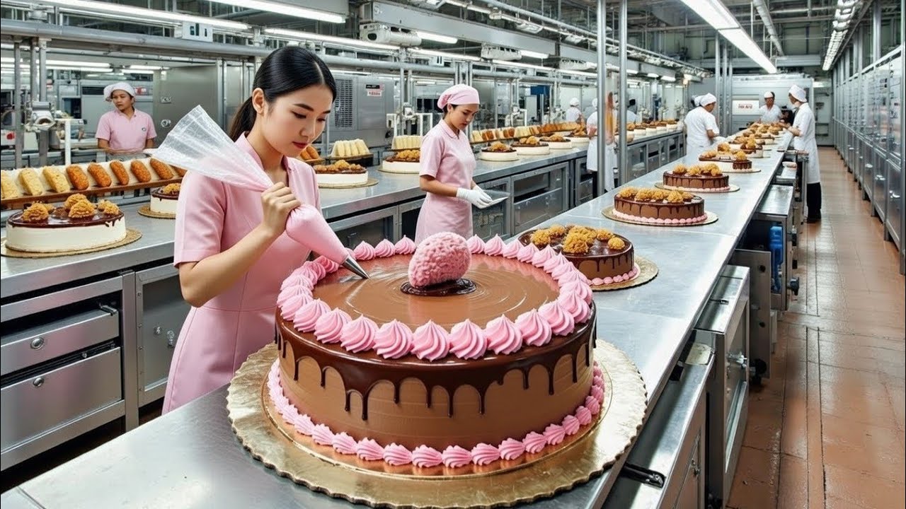 “How Millions of Cakes Are Made in a Factory”