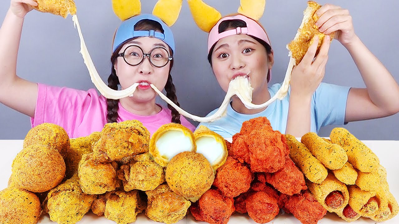 फ्रायड चिकन चीज बॉल मुकबंग DONA Mukbang दोना हिंदी