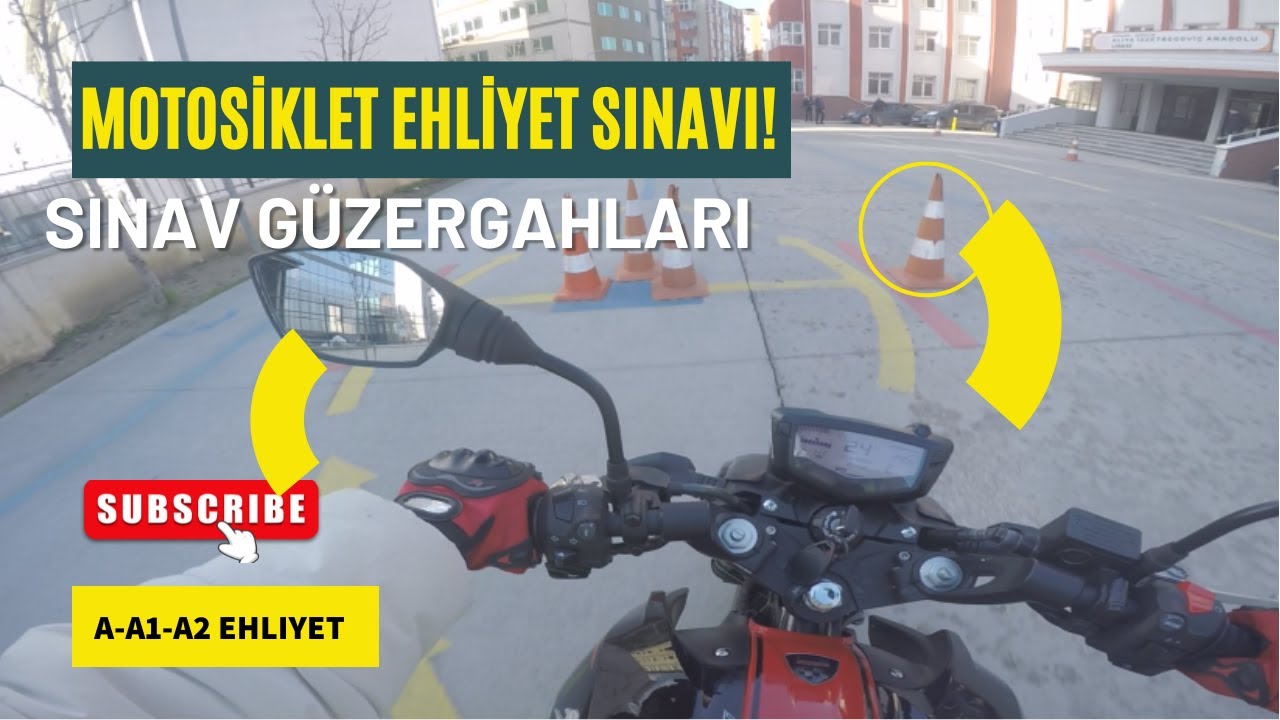 Motor Ehliyeti Sınavı (A - A1 - A2) Bağcılar Sınav Parkuru - Güzergahı