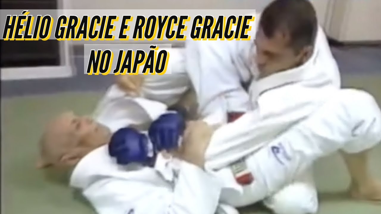 Um treininho de Royce Gracie junto com Hélio Gracie no Japão