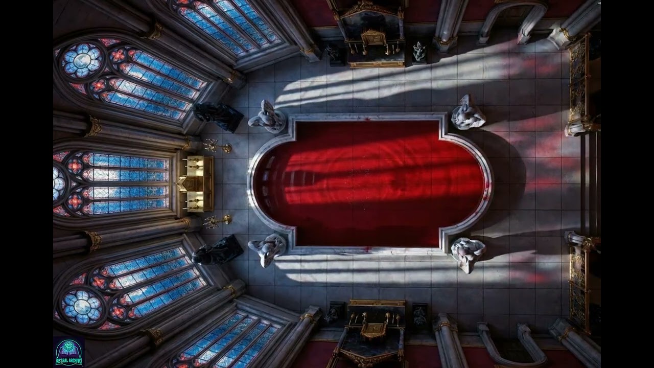 Grand Gothic Throne Room Battlemap (Grid) 4k Animated