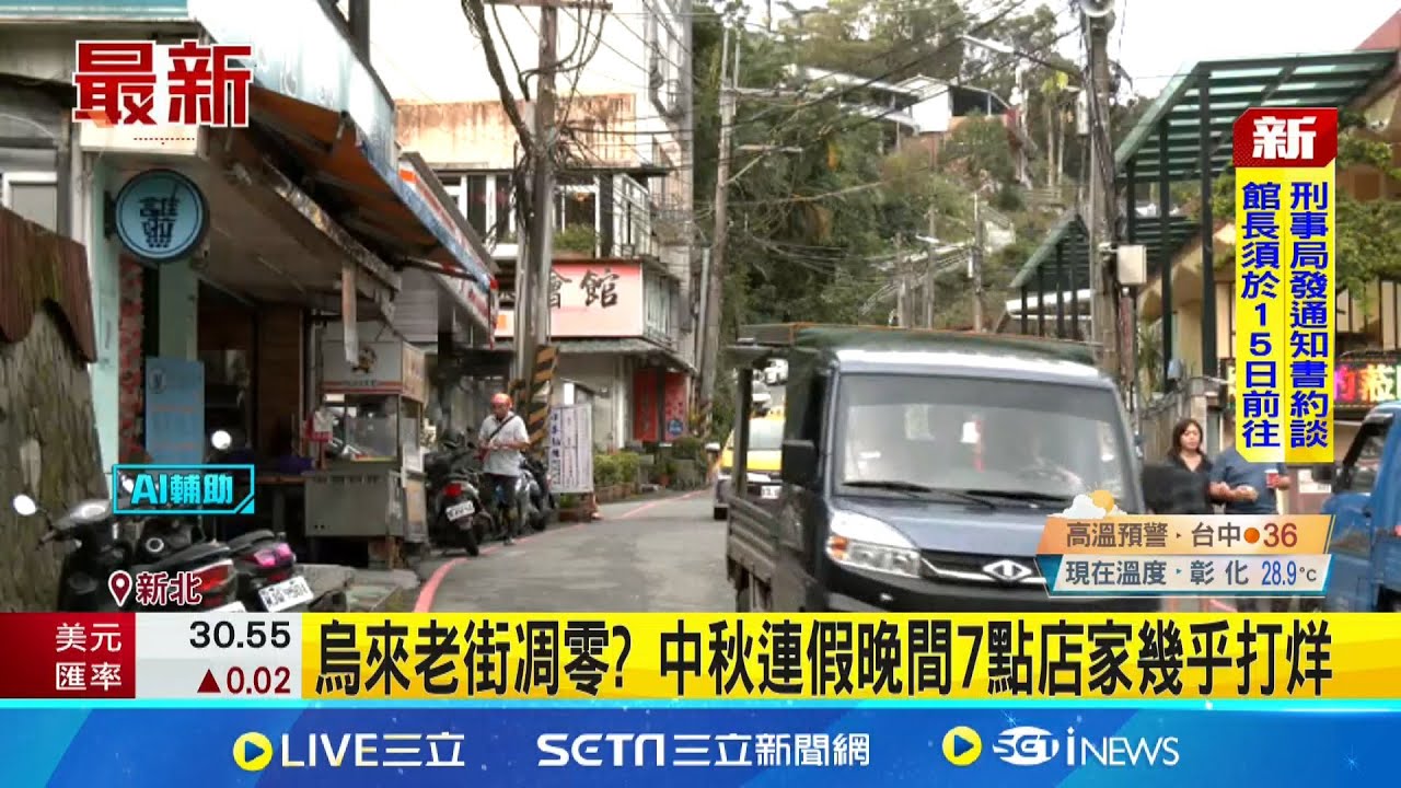 烏來老街凋零? 中秋連假晚間7點店家幾乎打烊 中秋逛烏來 房產專家SWAY:營運明顯不如過去｜新聞一把抓20251008｜三立新聞台