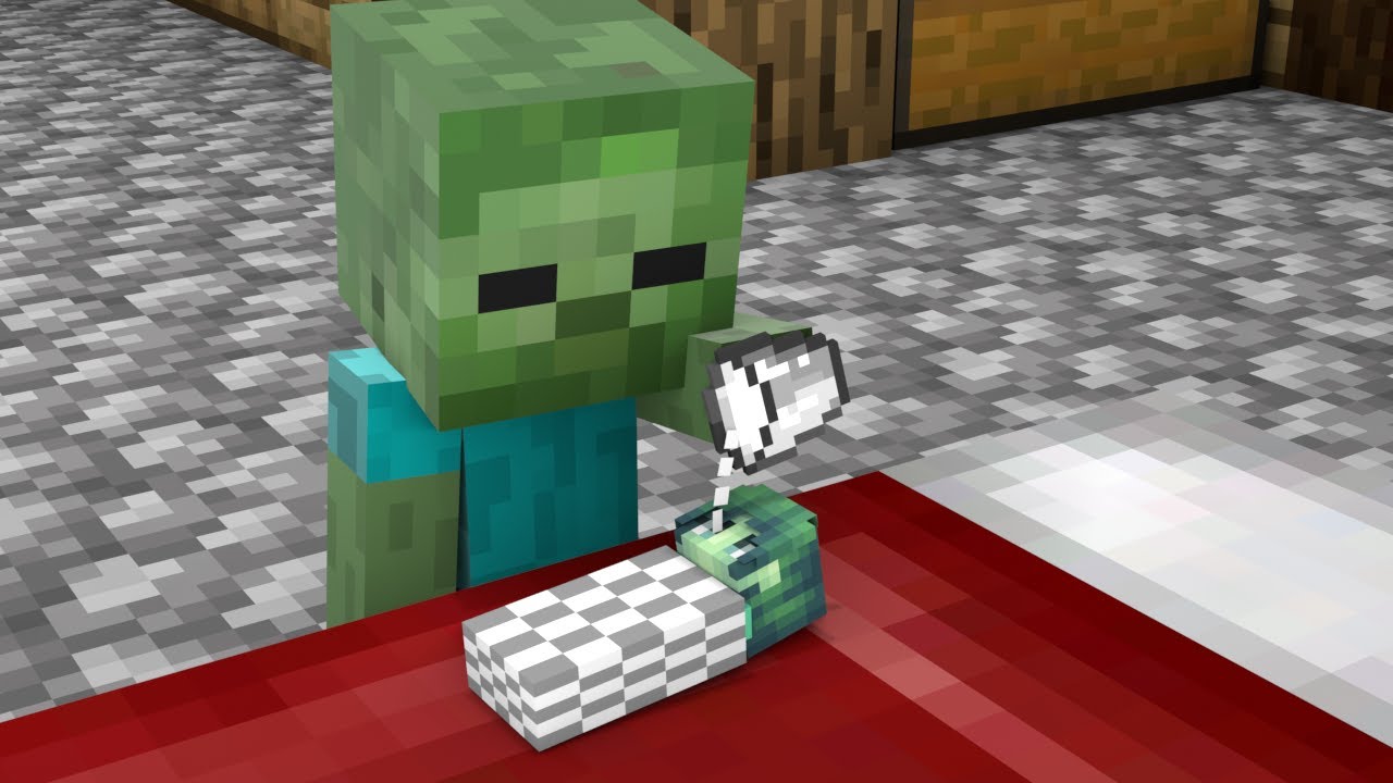 Baby Zombie Girl, Don't Cry - Sad Story - Minecraft Animation