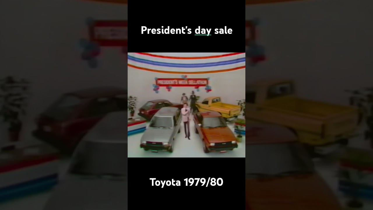 Toyota commercial, president's day sale 1979/80 